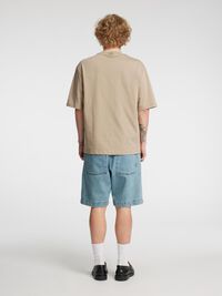 SELVEDGE DENIM SHORTS, Light Blue, highres