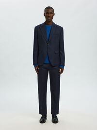 100% WOOL SUIT TROUSERS, Dark Sapphire, highres
