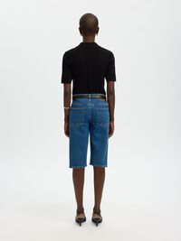 COTTON KNITTED POLO SHIRT, Black, highres