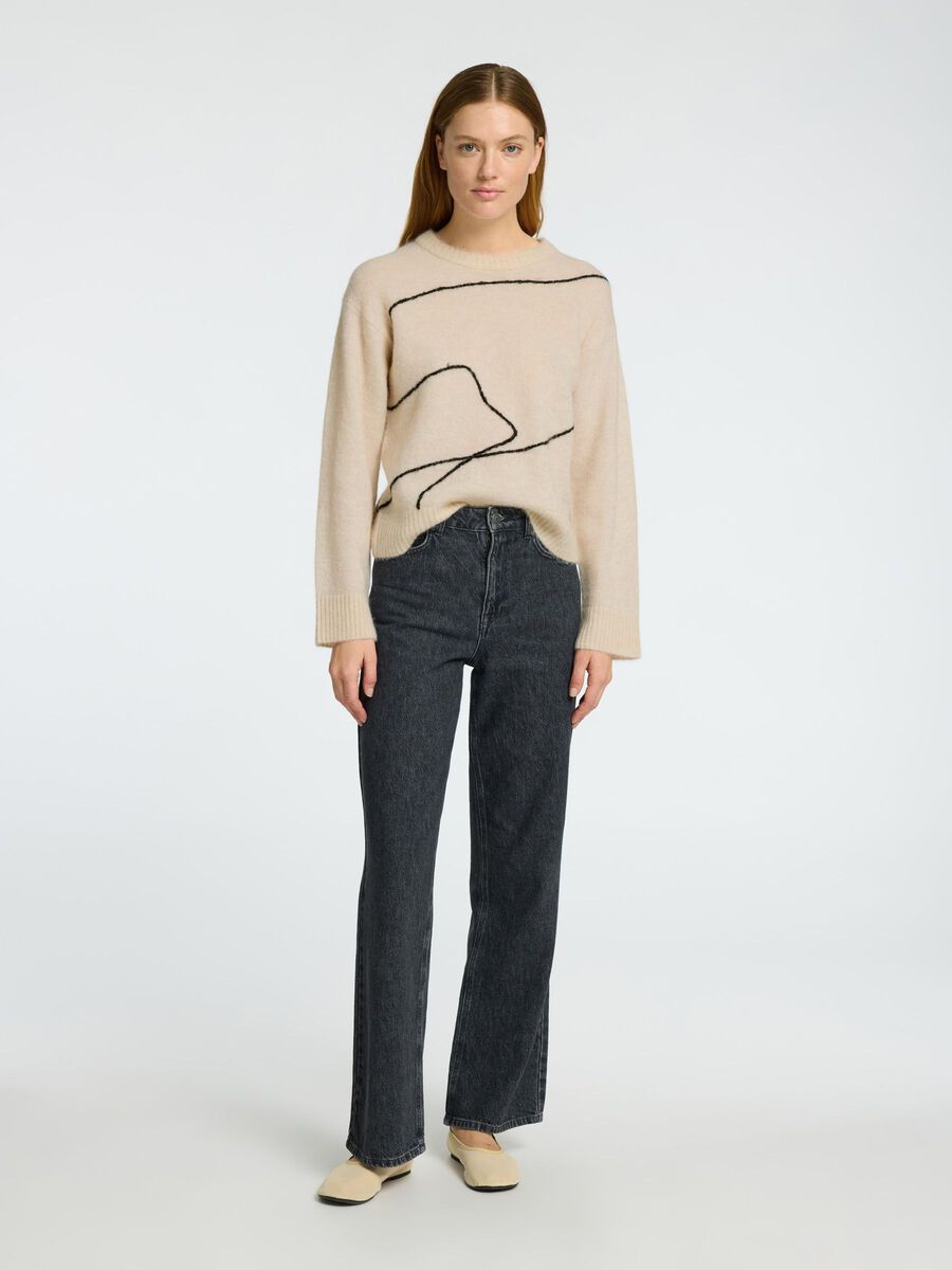 Selected WOOL BLEND  KNITTED PULLOVER, Birch, highres - 16097149_Birch_1178101_005.jpg
