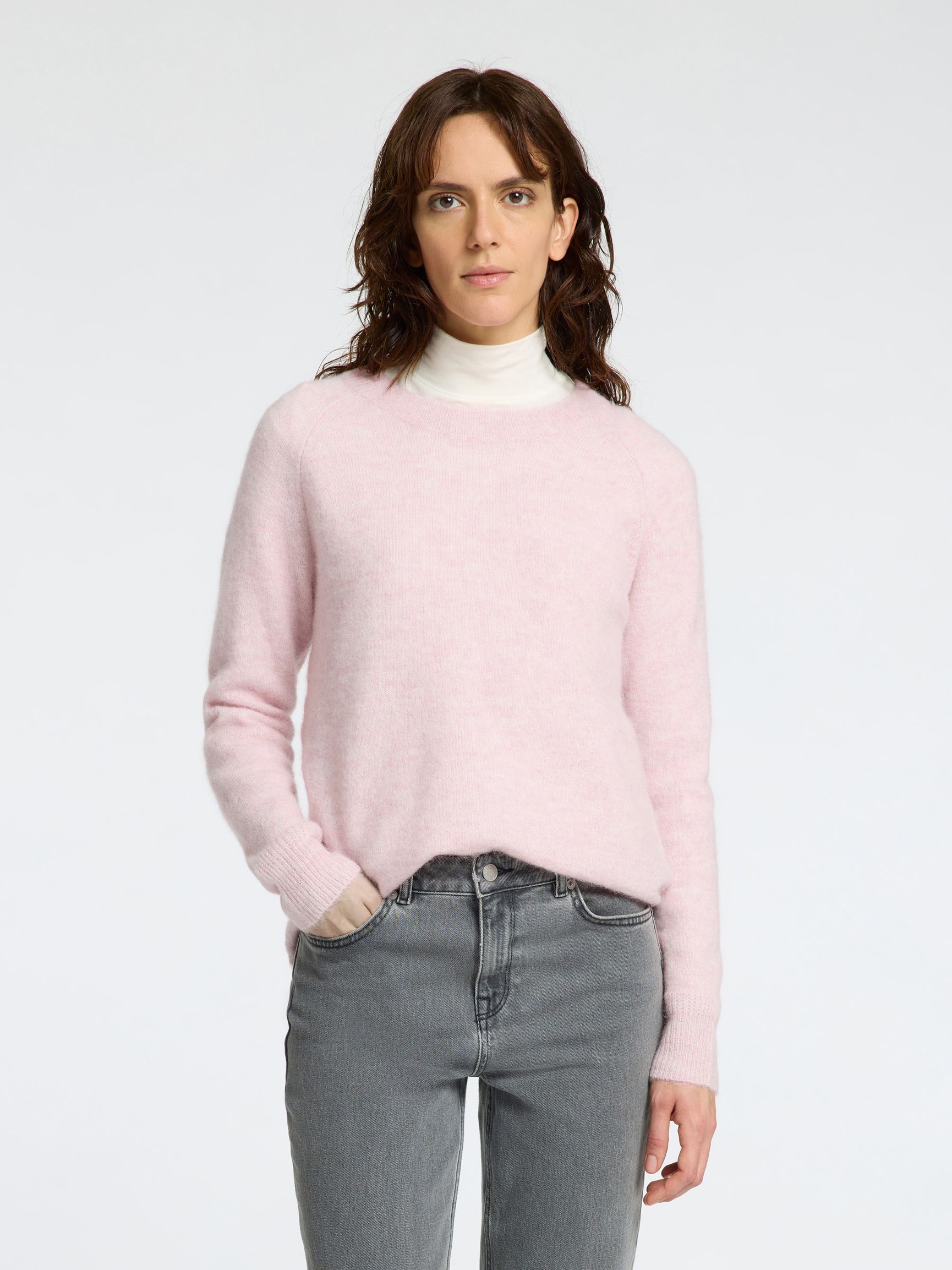 WOOL BLEND JUMPER, Bleached Mauve, highres