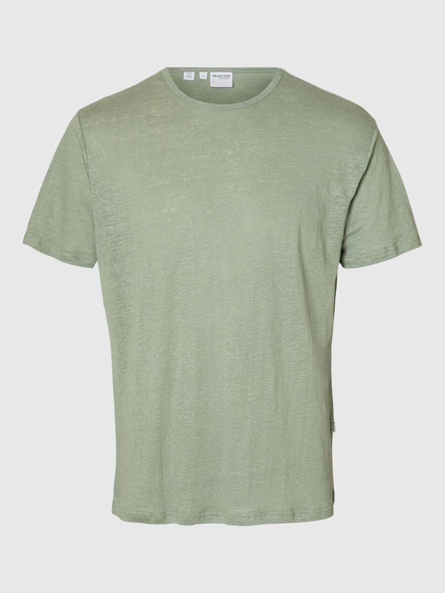 Selected LEINEN T-SHIRT, Iceberg Green, highres - 16089504_IcebergGreen_001.jpg