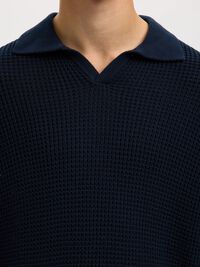 STRICK POLOSHIRT, Sky Captain, highres