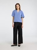 Selected SHORT SLEEVED V-NECK TOP, Cornflower Blue, highres - 16096373_CornflowerBlue_005.jpg