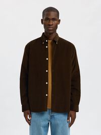 COTTON  CORDUROY SHIRT, Demitasse, highres