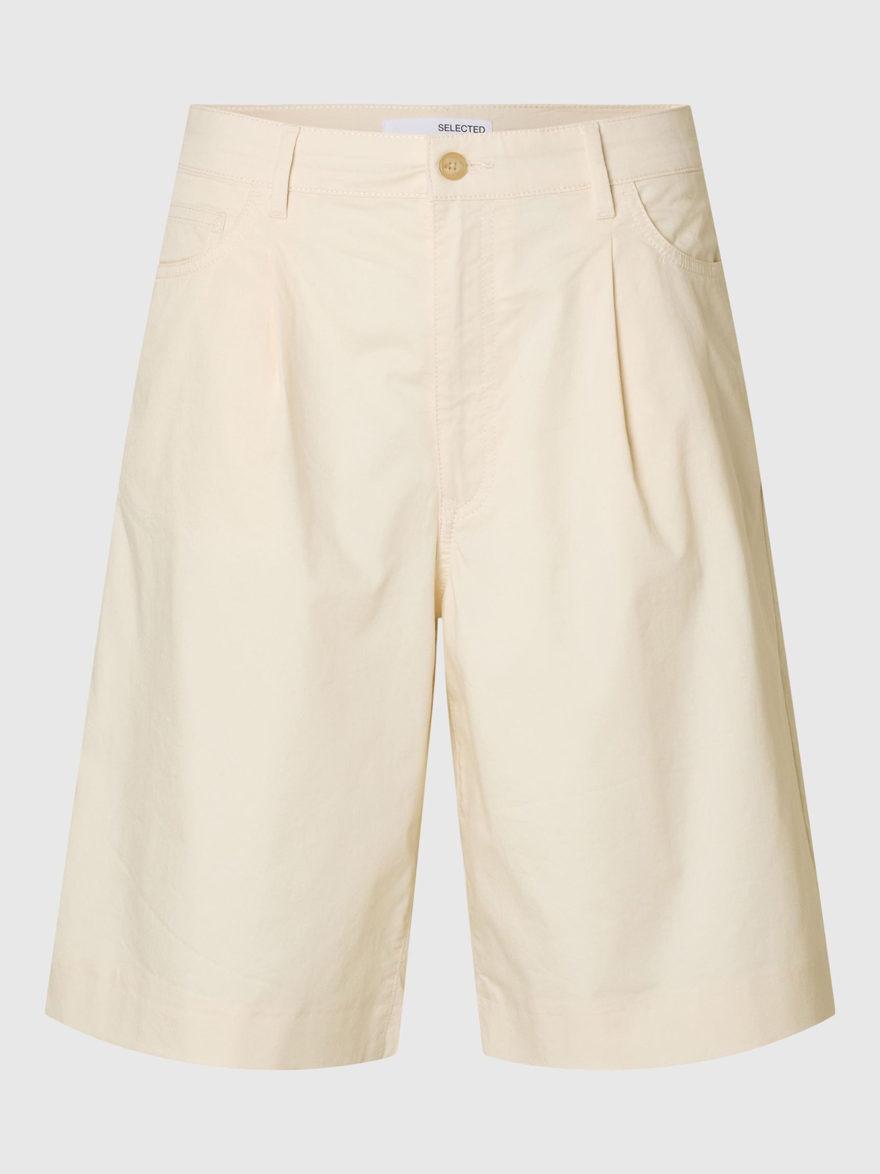 BAUMWOLL BERMUDASHORTS, Birch, highres