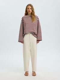 BOATNECK LONG SLEEVED TOP, Cherry Mahogany, highres