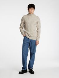 ZOPFSTRICK PULLOVER, Oatmeal, highres