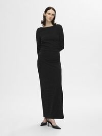 REVERSIBLE GLITTER MAXI DRESS, Black, highres