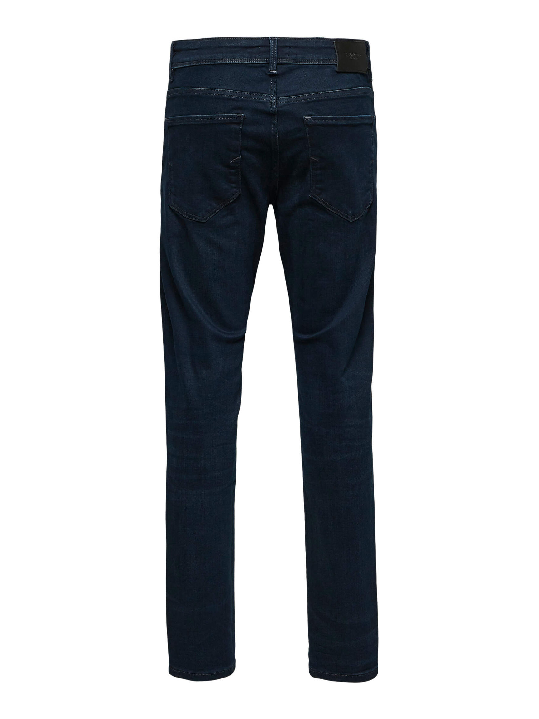 DARK WASH STRAIGHT FIT JEANS, Blue Black Denim, highres