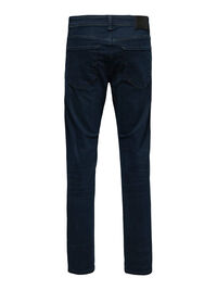 DARK WASH STRAIGHT FIT JEANS, Blue Black Denim, highres