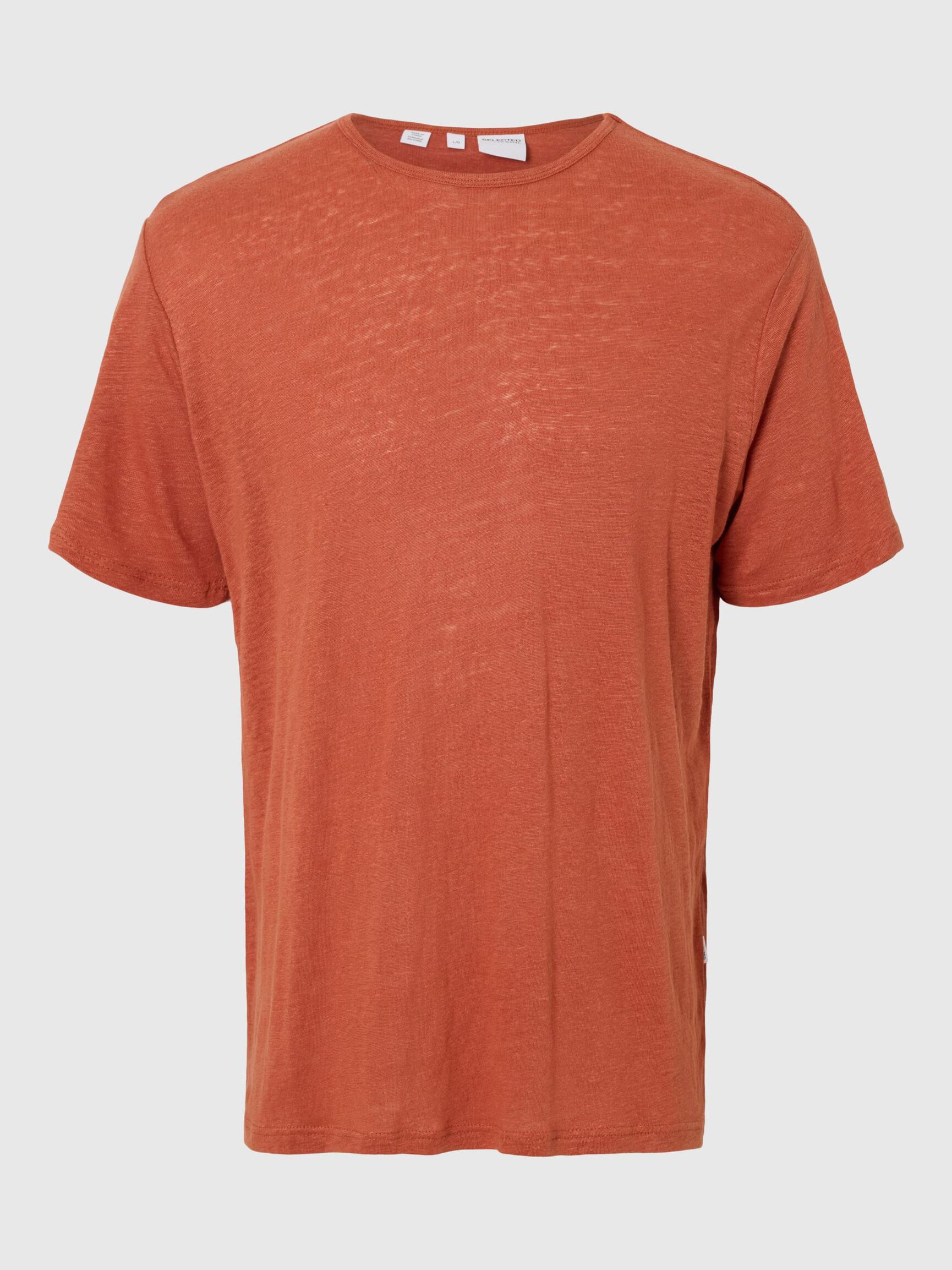 LINNEN T-SHIRT, Etruscan Red, highres