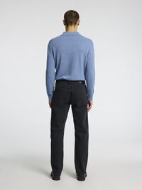 196 STRAIGHT FIT JEANS, Black Denim, highres