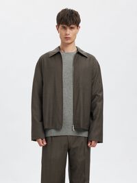 WOOL OVERSHIRT, Major Brown, highres