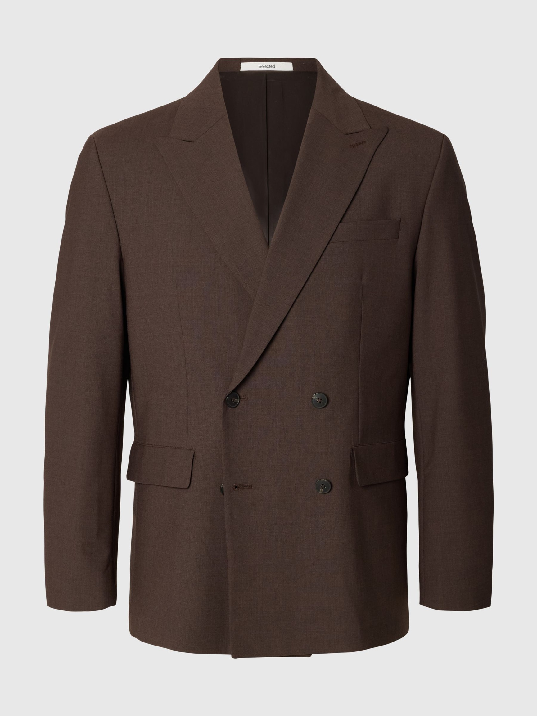 LAINE MÉLANGÉE BLAZER À DOUBLE BOUTONNAGE, Delicioso, highres