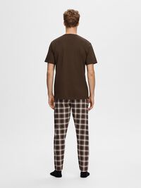 SHORT-SLEEVED LOUNGEWEAR SET, Coffee Bean, highres