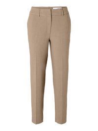 VISCOSE BLEND CROPPED TROUSERS, Camel, highres