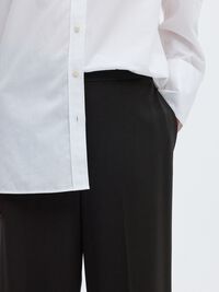 WIDE FIT TROUSERS, Black, highres