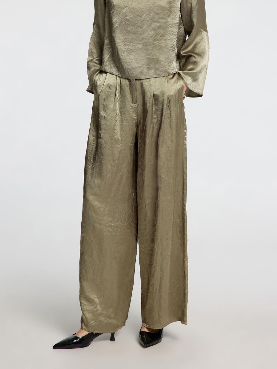 Selected EXTRA WIDE SATIN TROUSERS, Vetiver, highres - 16094994_Vetiver_003.jpg