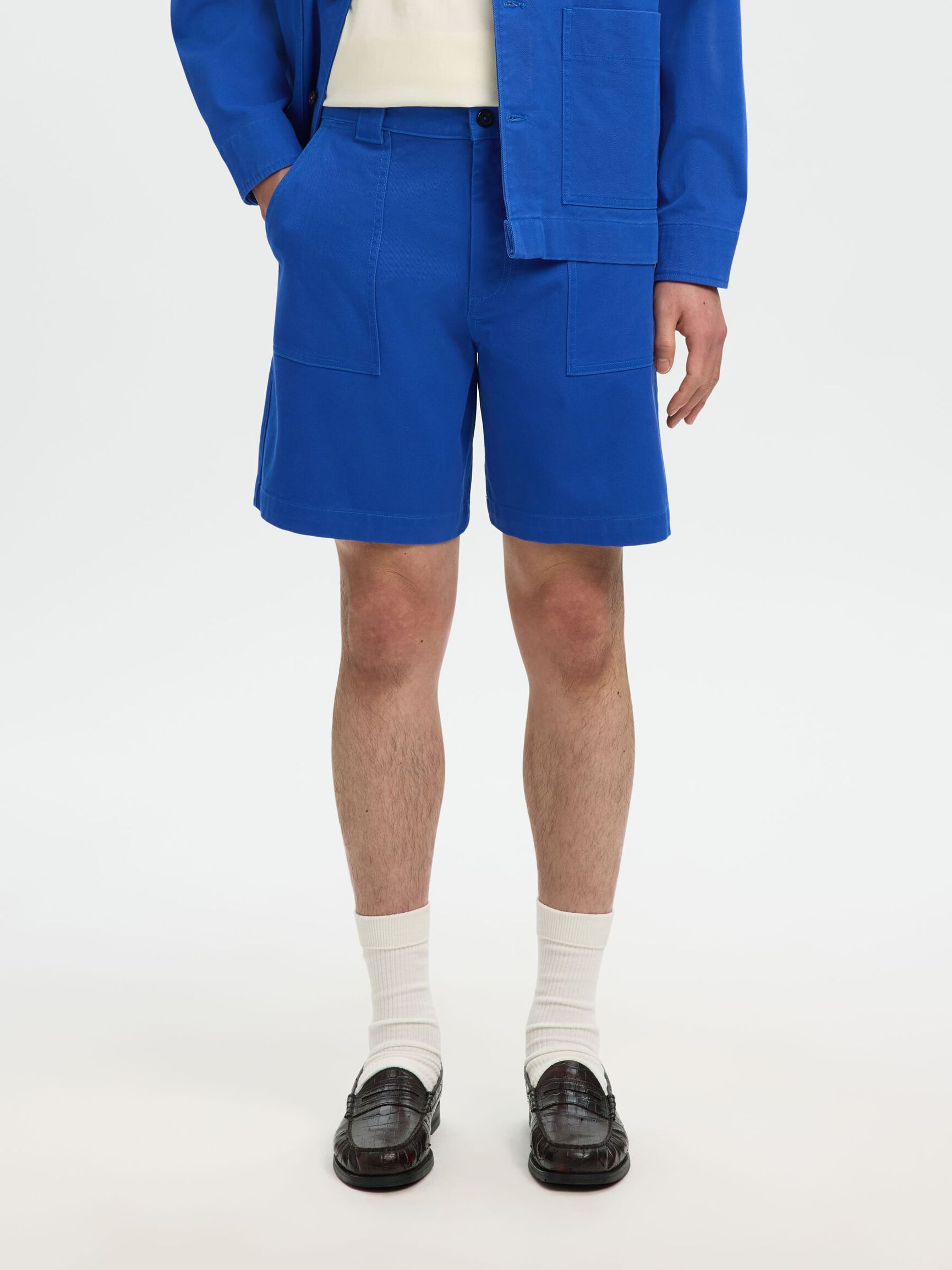 LOOSE FIT SHORTS, Mazarine Blue, highres