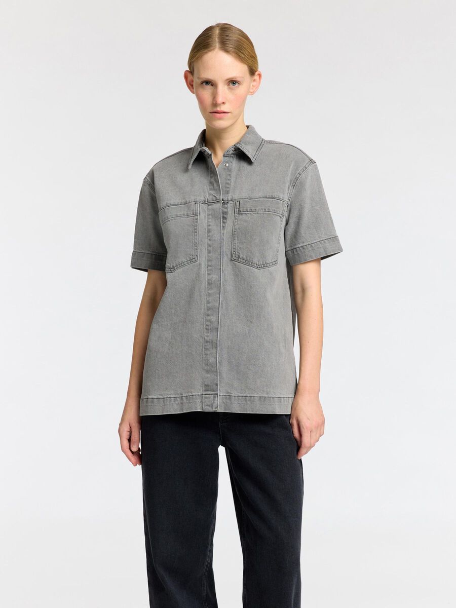 Selected OVERSIZED SPIJKERBLOUSE, Grey Denim, highres - 16098280_GreyDenim_003.jpg