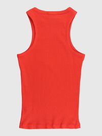 RIBBED TANK TOP, Flame Scarlet, highres