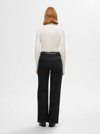 NOIR JEAN À COUPE AMPLE, Black Denim, highres