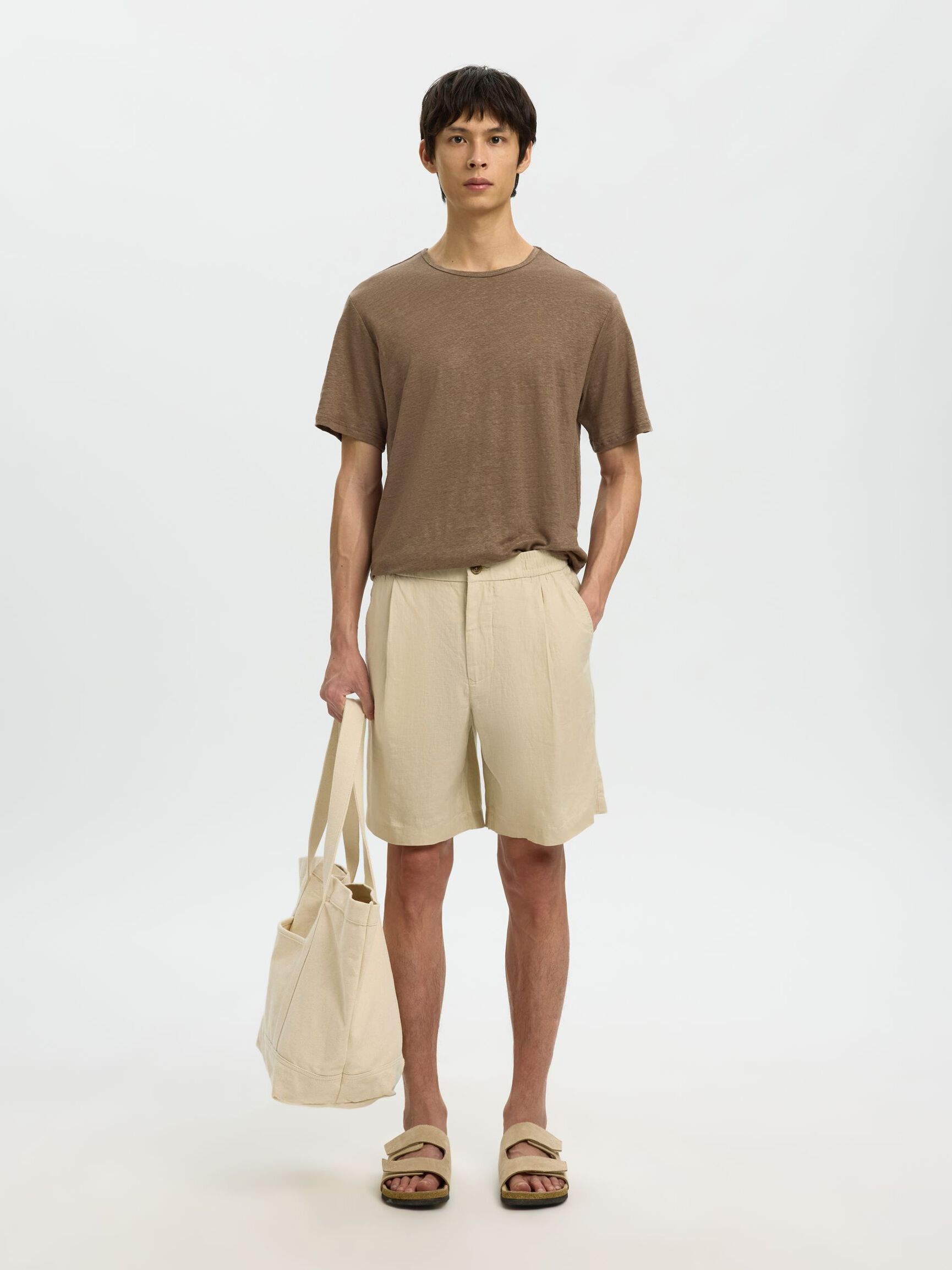 LIN T-SKJORTE, Chocolate Chip, highres