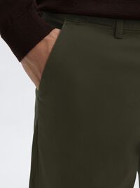 196 STRAIGHT FLEX CHINOS, Forest Night, highres
