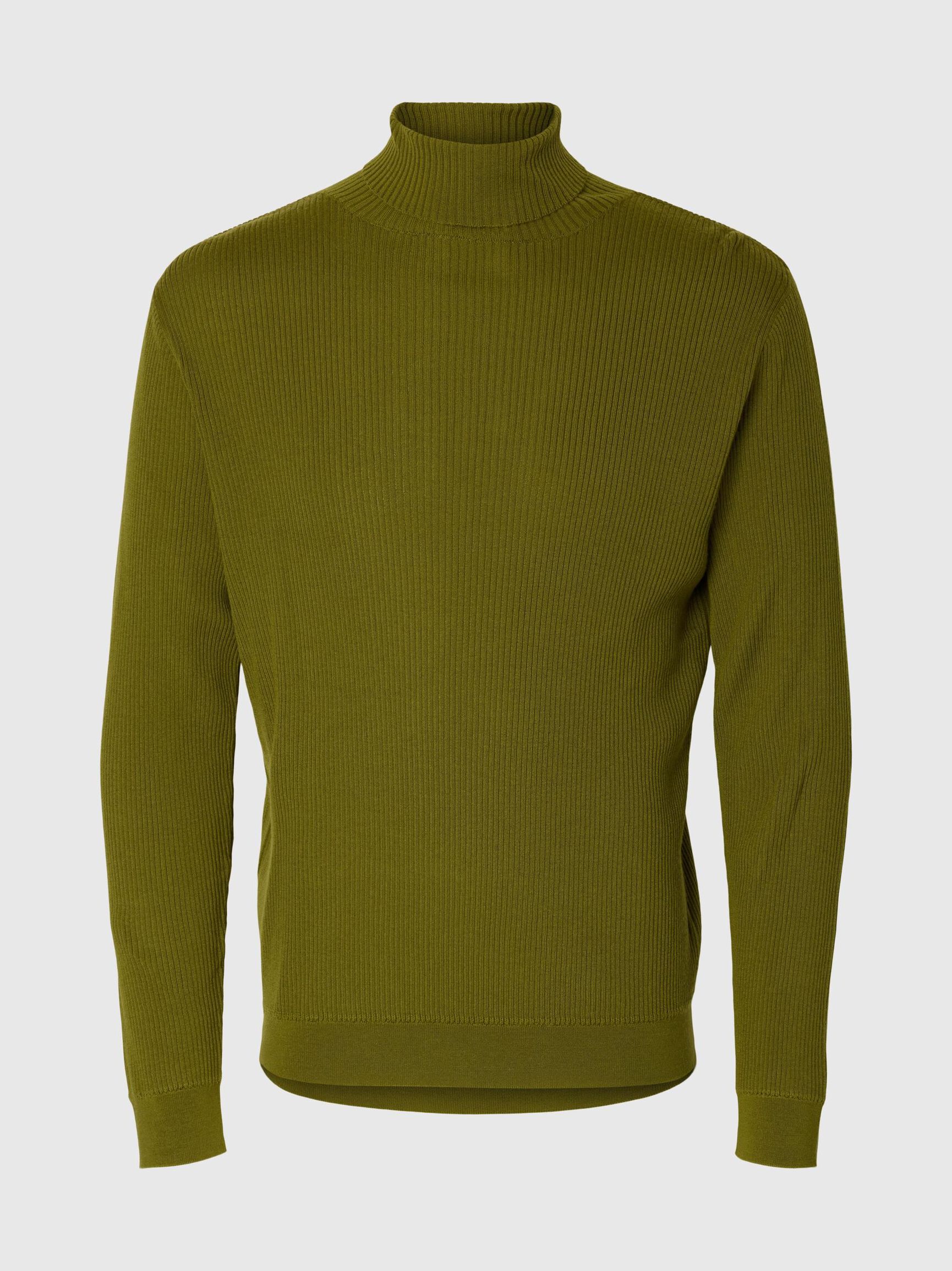 100% MERINO WOOL TURTLENECK, Avocado, highres