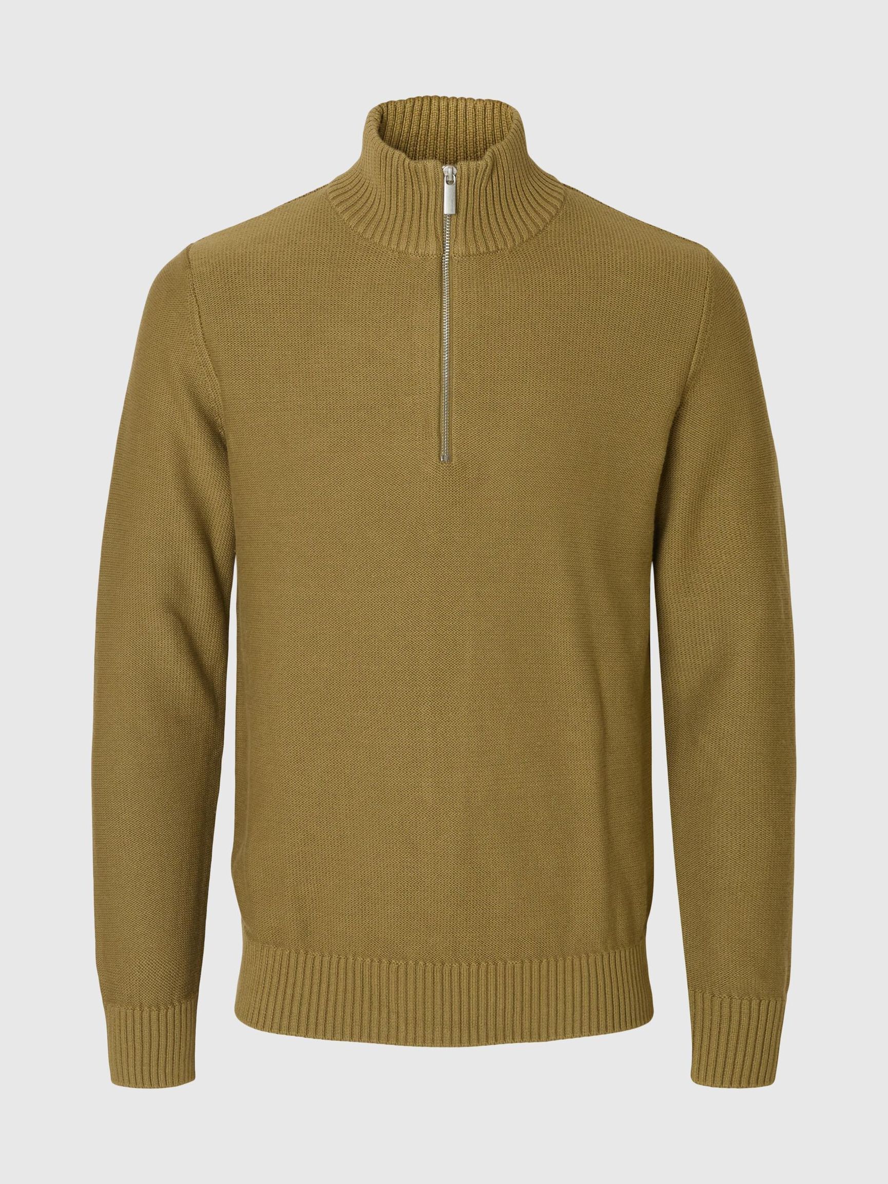 HALF-ZIP PULLOVER, Dried Herb, highres