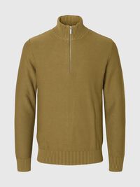 HALF-ZIP PULLOVER, Dried Herb, highres
