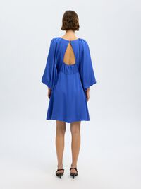 ÖPPEN RYGG KORT KLÄNNING, Dazzling Blue, highres