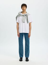 COTTON REGULAR FIT T-SHIRT, Bright White, highres
