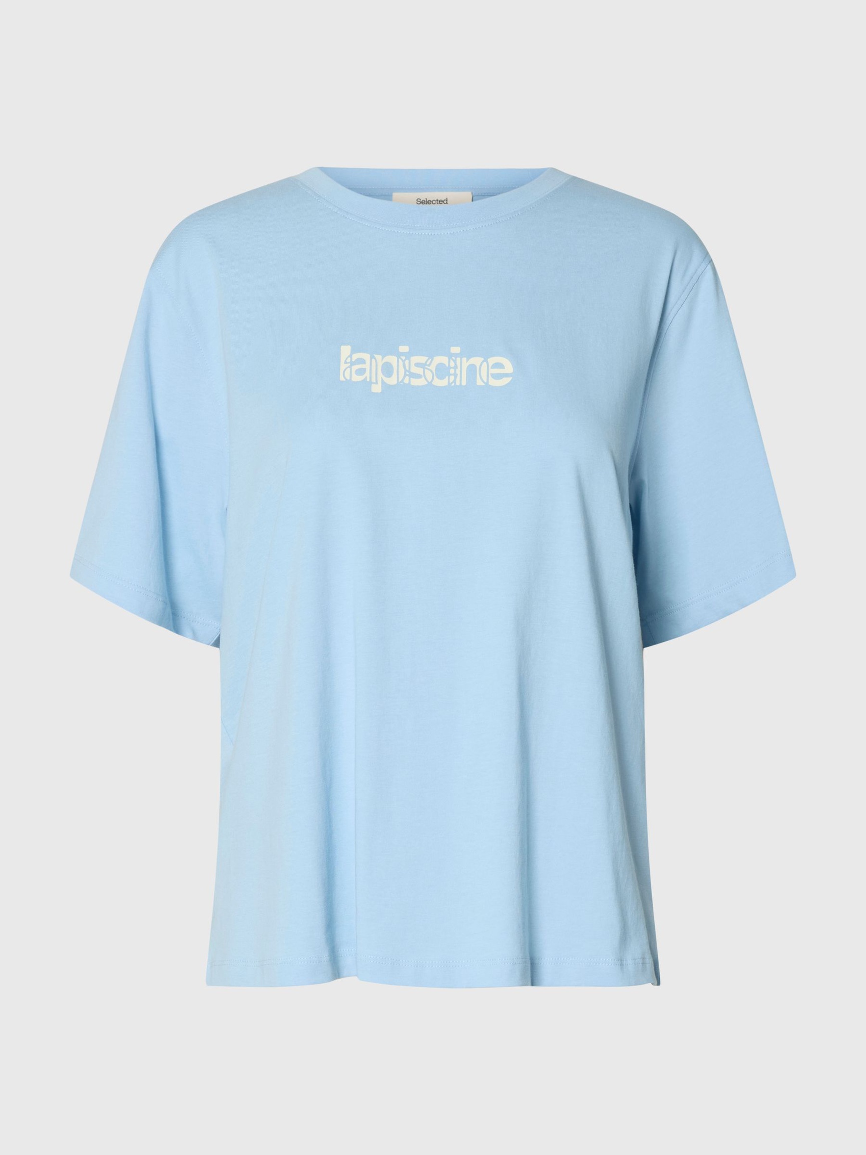 T-SHIRT GIROCOLLO, Cashmere Blue, highres