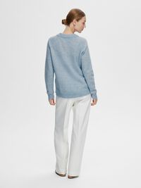 LANGE MOUWEN TRUI, Cashmere Blue, highres