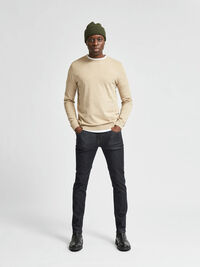 LONG-SLEEVED CREWNECK JUMPER, Kelp, highres