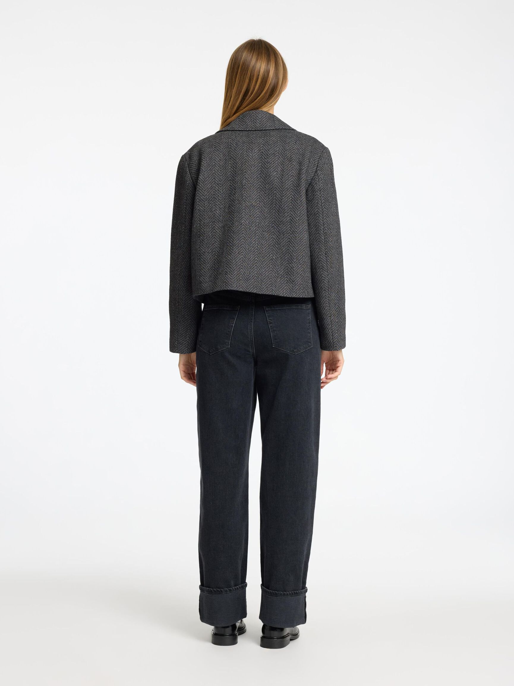 CLASSIC WOOL BLEND JACKET, Volcanic Ash, highres