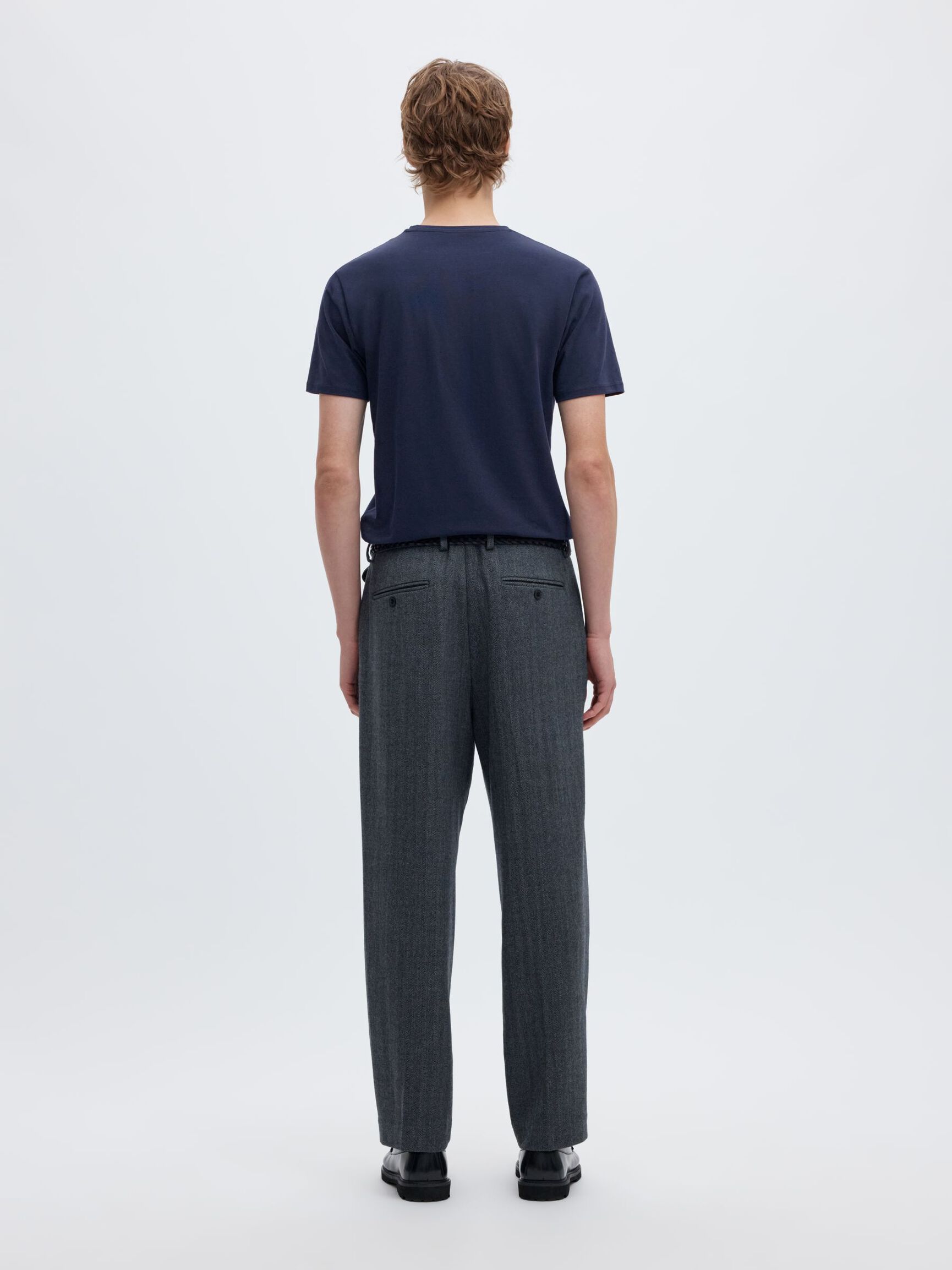 V-NECK T-SHIRT, Navy Blazer, highres