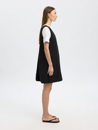 100% LEINEN KLEID OHNE ÄRMEL, Black, highres