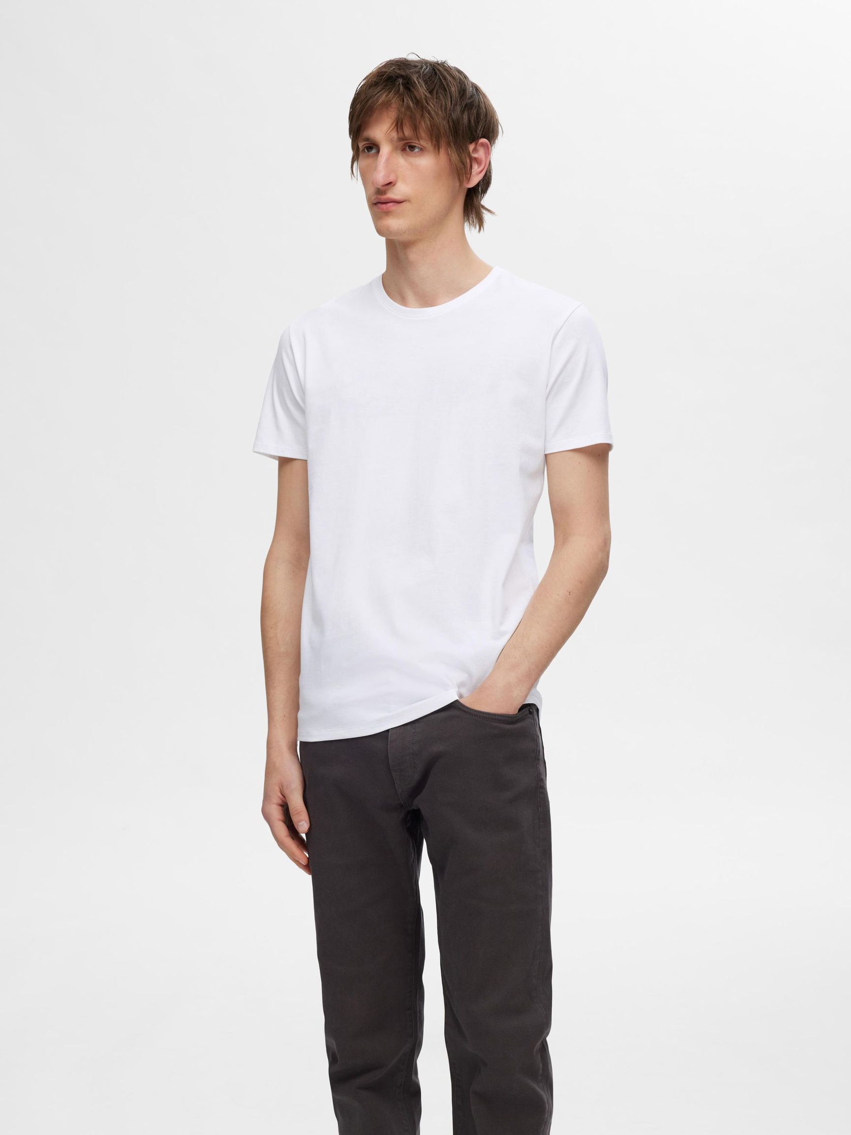 3-PACK COTTON T-SHIRT, Black, highres