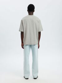 LOOSE FIT T-SHIRT, Light Grey Melange, highres