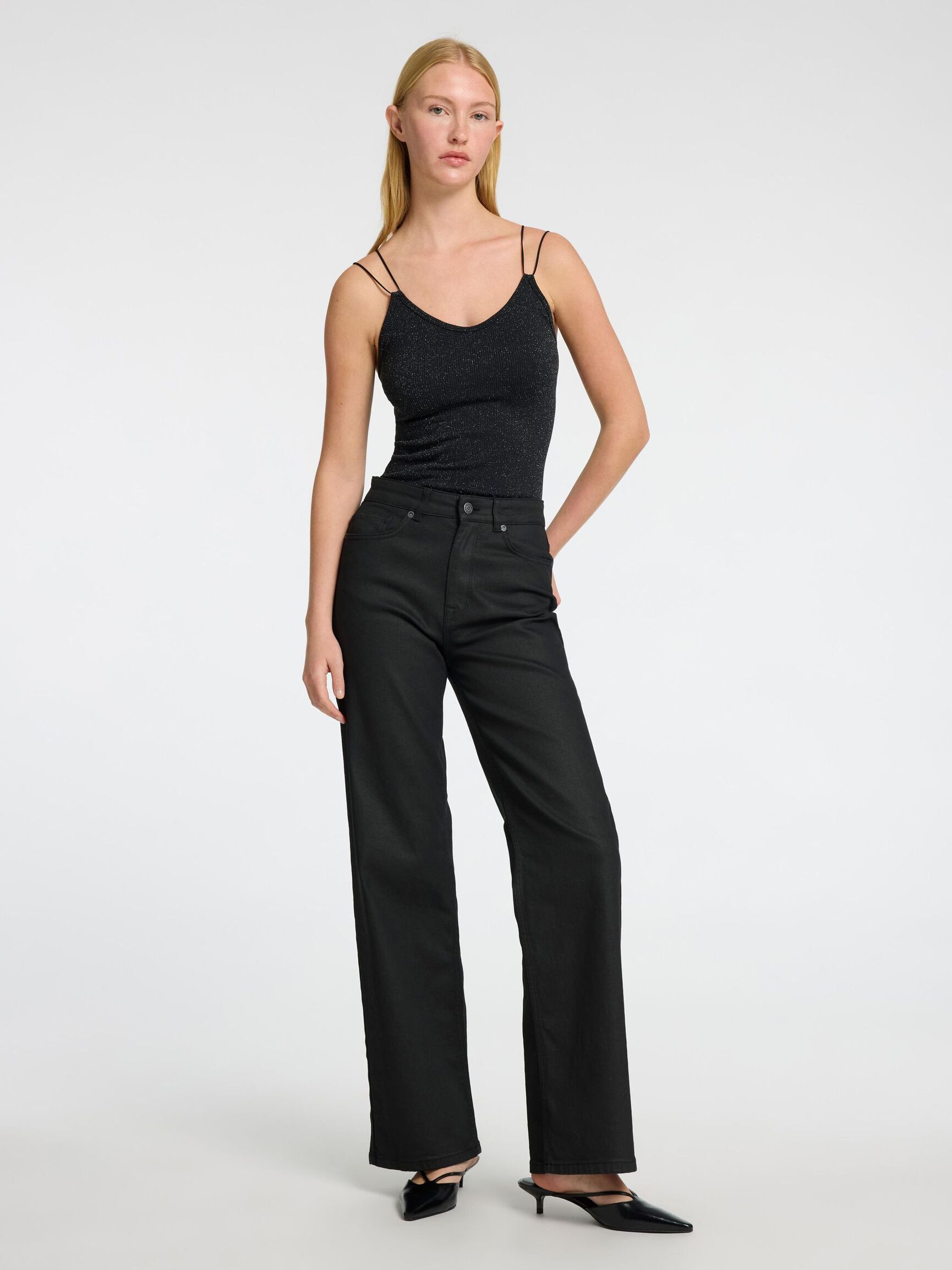 GLITZER BODY, Black, highres