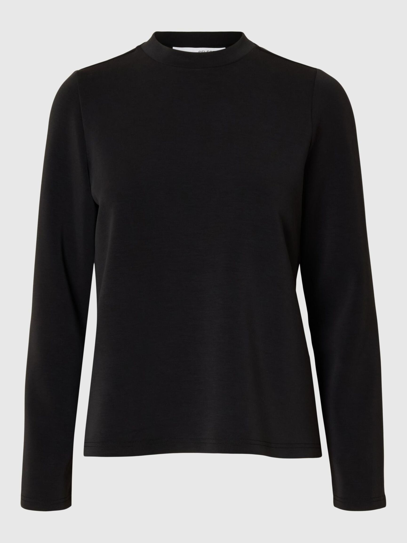 COUPE CARRÉE T-SHIRT À MANCHES LONGUES, Black, highres