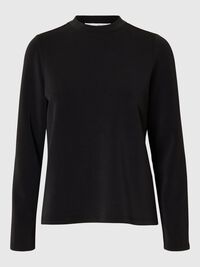 COUPE CARRÉE T-SHIRT À MANCHES LONGUES, Black, highres