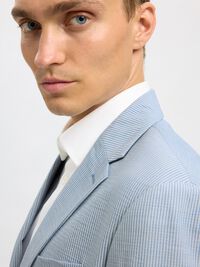 SEERSUCKER  BLAZER, Light Blue, highres