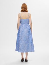 BLOMSTRET MIDIKJOLE, Cashmere Blue, highres