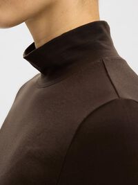 PRENDA BÁSICA DE CUELLO ALTO TOP DE MANGA LARGA, Delicioso, highres
