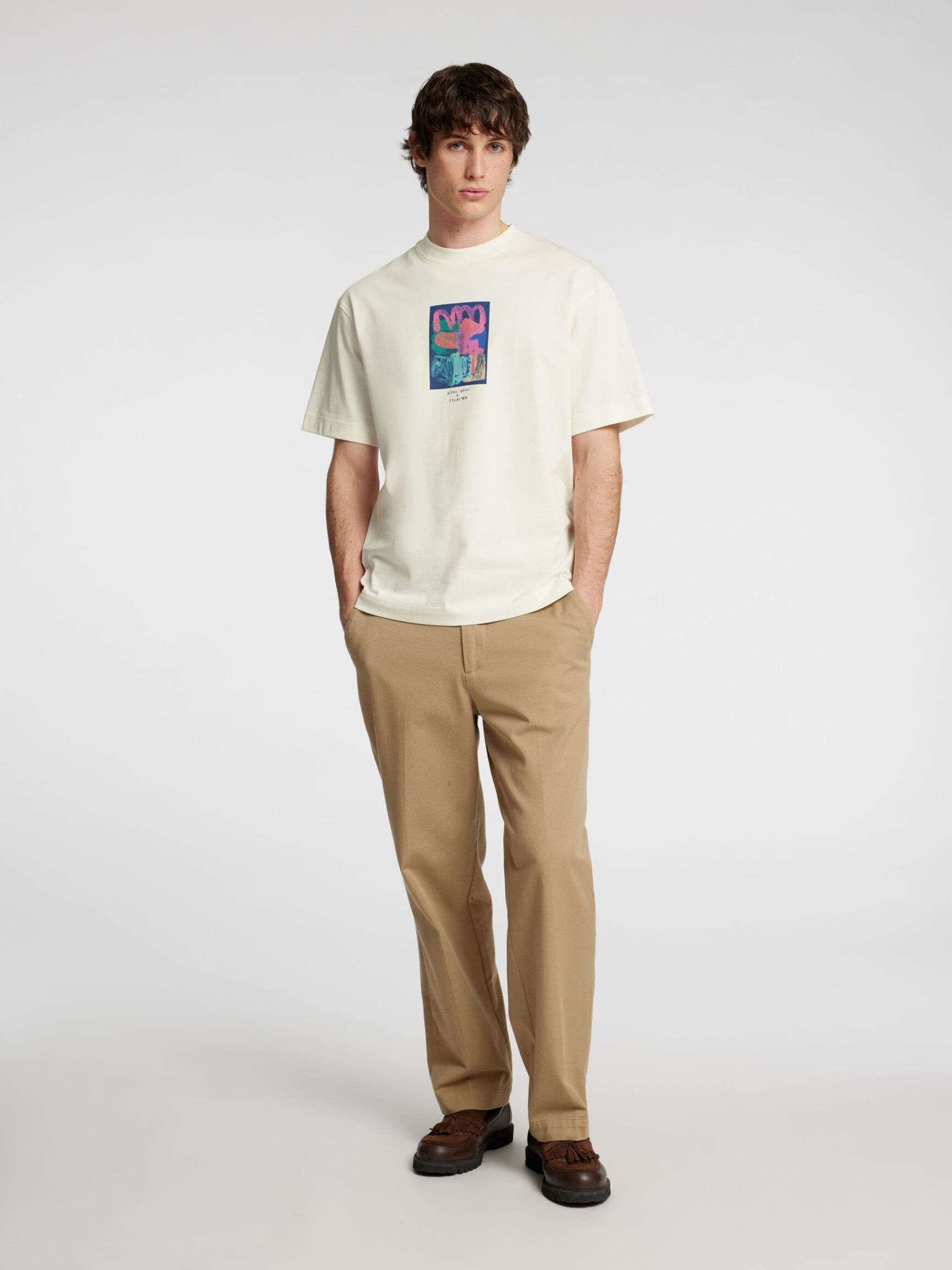 T-SHIRT, Egret, highres