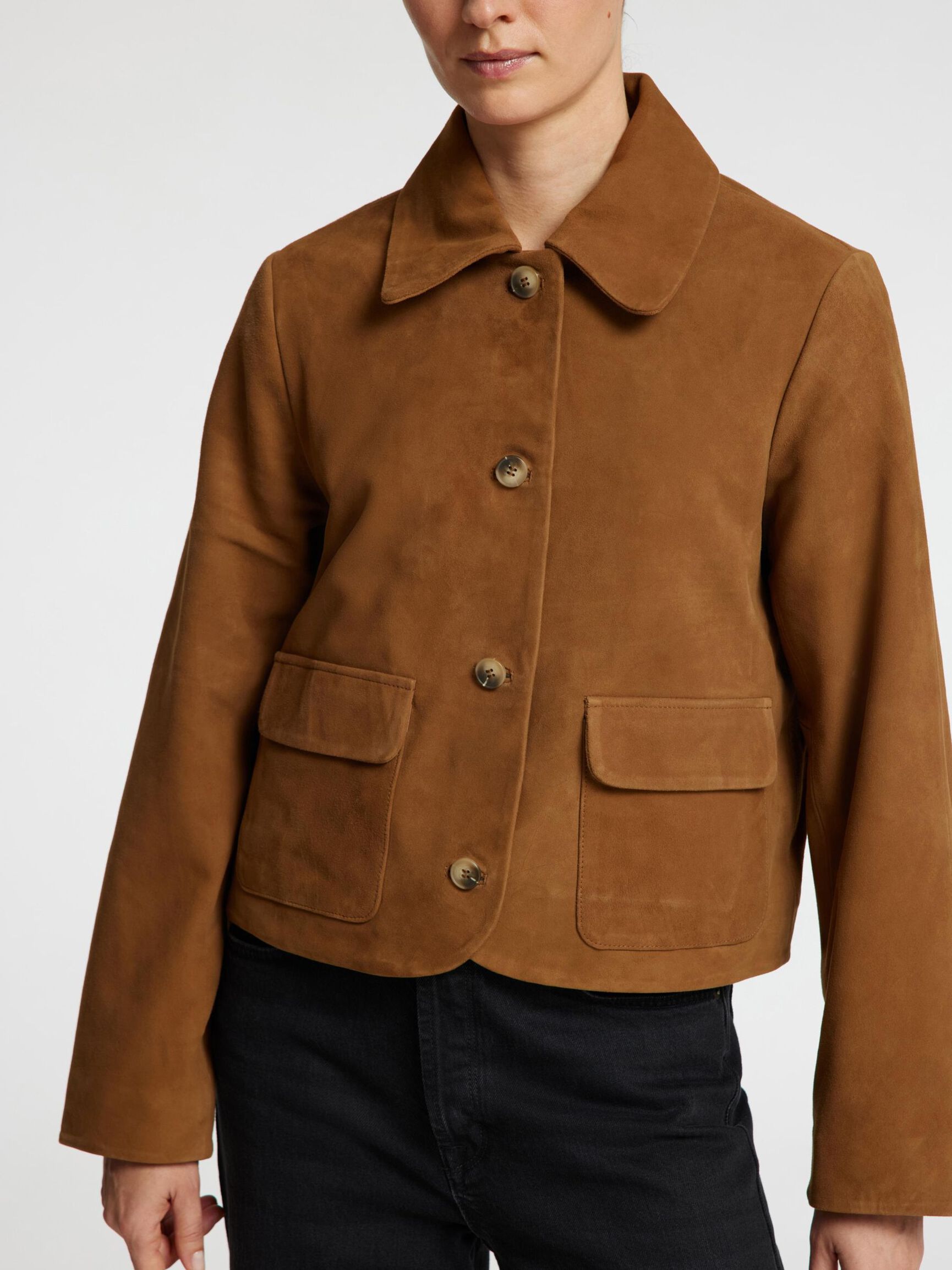 100% WILDLEDER JACKE, Sepia Tint, highres